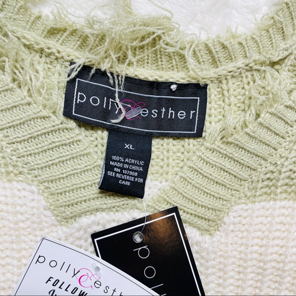 nwt Multi color Distressed Sweater - Picture 4 of 7